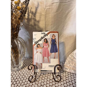 Vintage 1980s Simplicity 5498 Sewing Pattern UNCUT Size 12 80s Boho Summer Dress